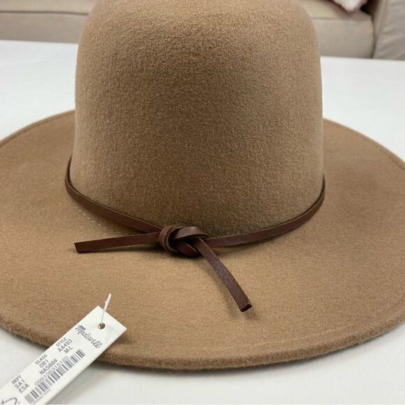 Madewell x Biltmore® Domed Wool Felt Hat Faux Leather Trim  M/L NWT